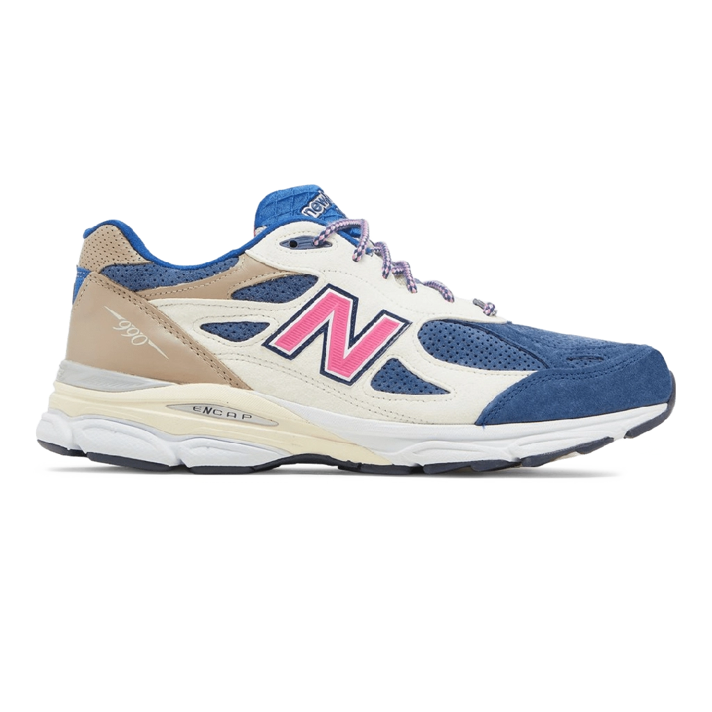 1 New Balance 990 "Kith" Daytona Tan Navy Pink – תמונה 1
