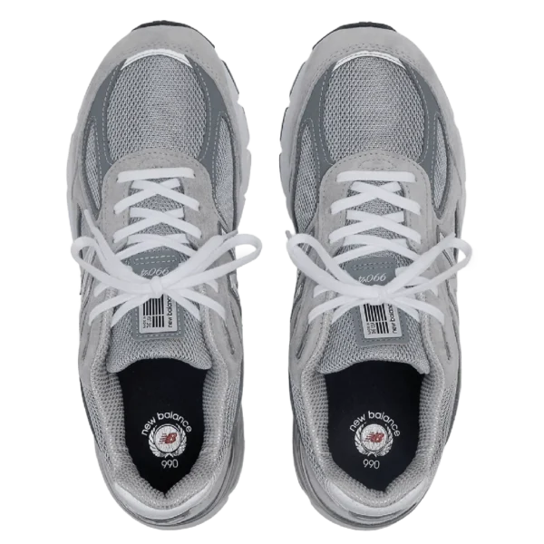 ⁦New Balance 990 Grey White⁩ – תמונה ⁦4⁩