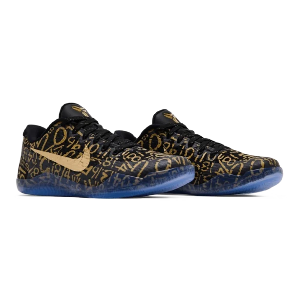 ⁦Nike Kobe 11 Protro Black Metallic Gold Blue⁩ – תמונה ⁦2⁩