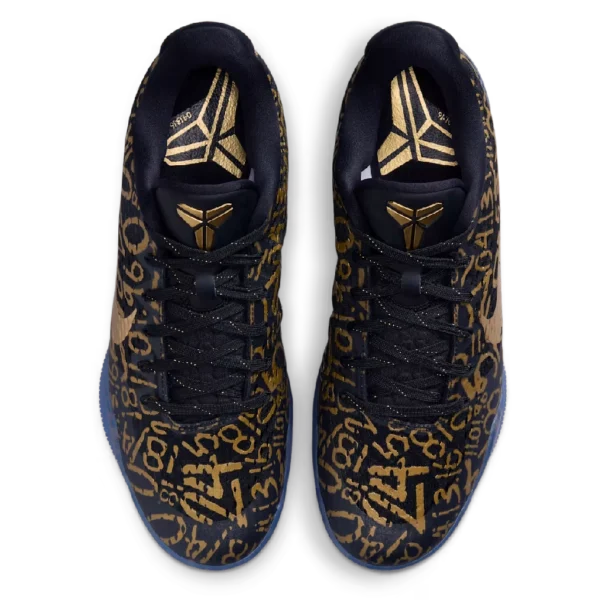 ⁦Nike Kobe 11 Protro Black Metallic Gold Blue⁩ – תמונה ⁦4⁩