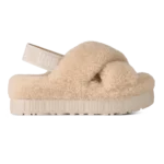 UGG Oh Fluffita Cross Strap Sandals Natural