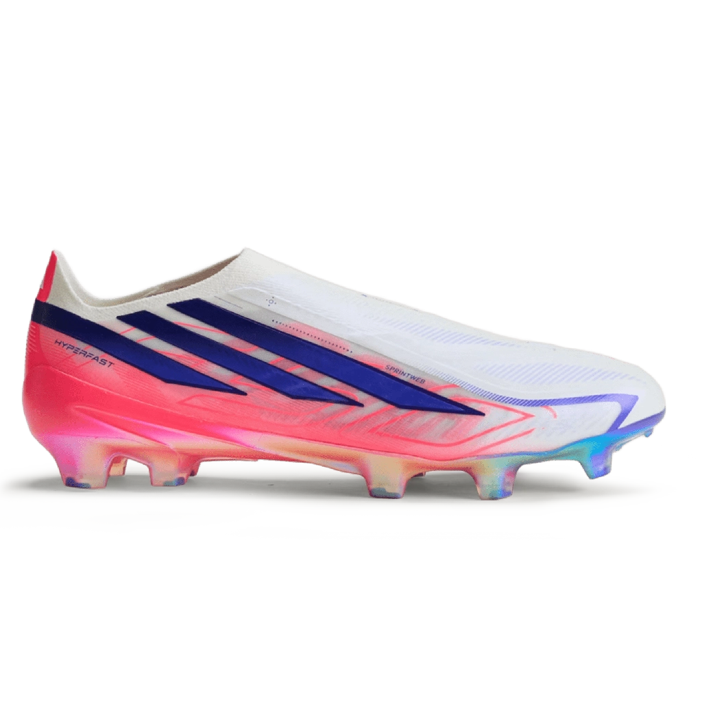 1 Adidas F50 Hyperfast Elite Laceless Firm Cloud White Solar Purple – תמונה 1