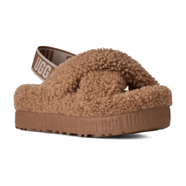 ⁦UGG Oh Fluffita Cross Strap Sandals Chestnut⁩ – תמונה ⁦2⁩