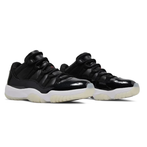 ⁦Air Jordan 11 Low "72-10" Black True Red White⁩ – תמונה ⁦2⁩