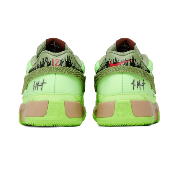 ⁦Nike Ja 1 Halloween Zombie Lime Blast Black⁩ – תמונה ⁦3⁩