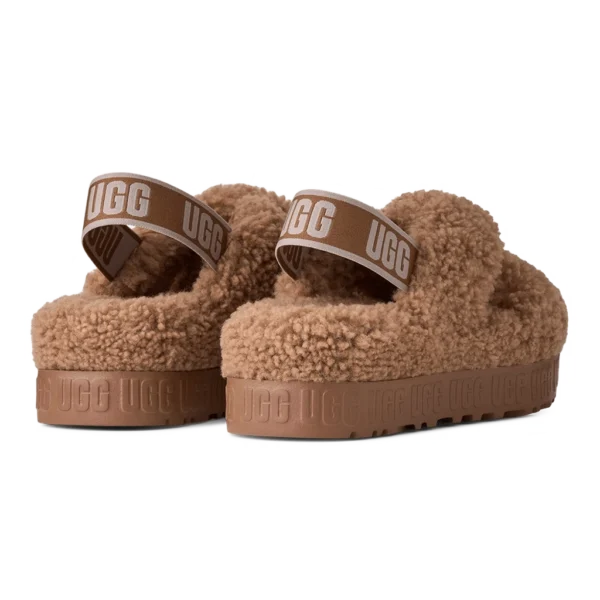 ⁦UGG Oh Fluffita Cross Strap Sandals Chestnut⁩ – תמונה ⁦3⁩
