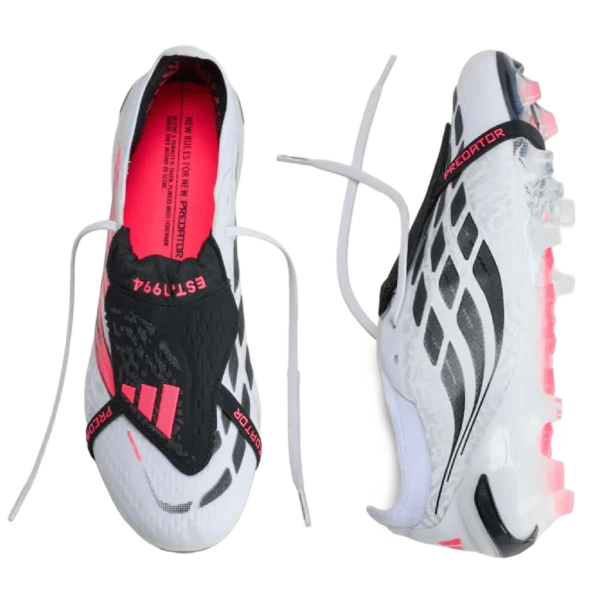 ⁦Adidas Predator Elite Fold-Over Tongue Firm Cloud White Solar Turbo⁩ – תמונה ⁦3⁩