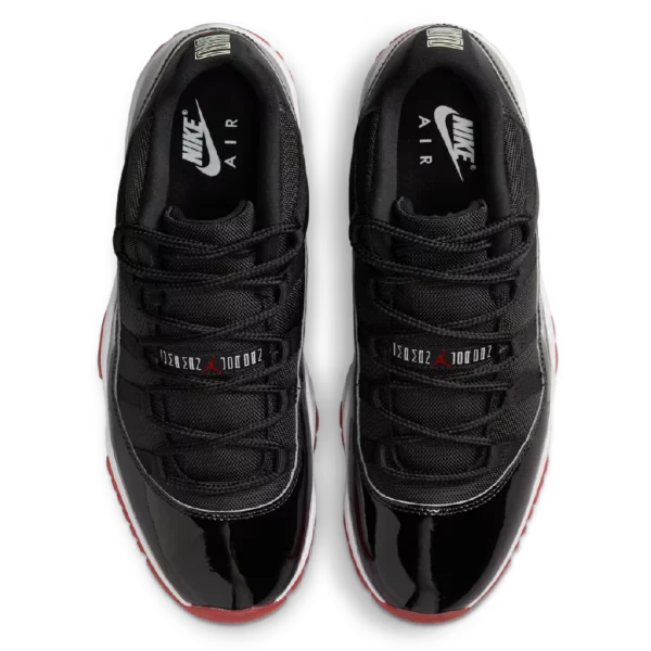 ⁦Air Jordan 11 Low "Bred" Black Red⁩ – תמונה ⁦4⁩
